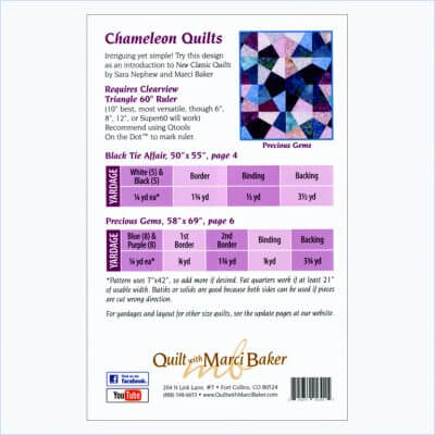 Chameleon Quilts, A Black Tie Affair Pattern