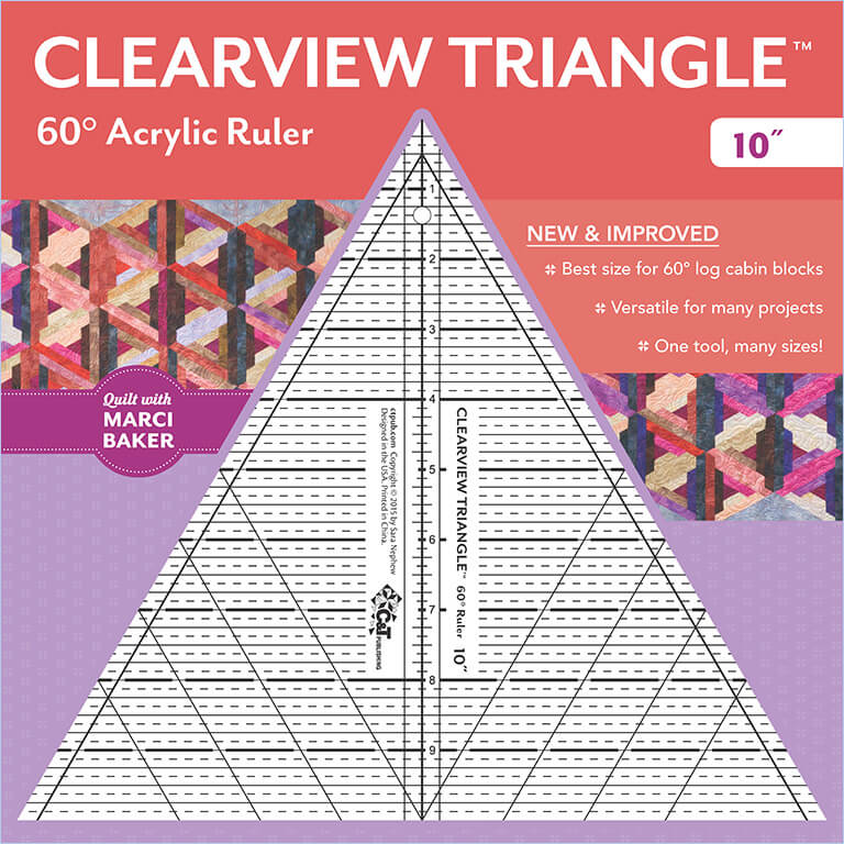 10 Clearview Triangle™ 60° Acrylic Ruler