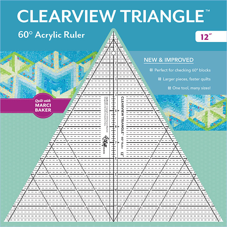 Clearview 60-Degree Triangle Ruler - Suzy Quilts