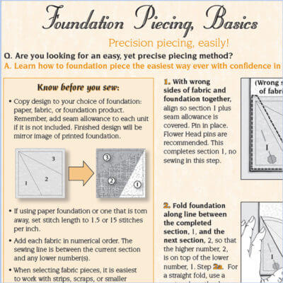 Foundation Piecing, Basics