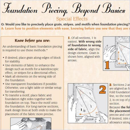 Foundation Piecing, Beyond Basics