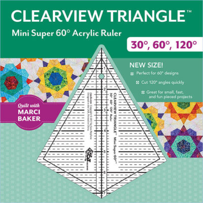 Marti Michell Large 60-degree Triangle Quilting Ruler 8963 Makes Finished  Sizes Between 3 and 9 Equilateral Triangles 